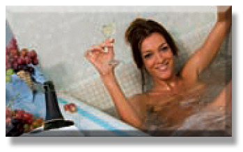 Woman enjoying herself at a Spa