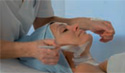 woman getting a facial