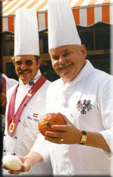 Two smiling Austrian chefs